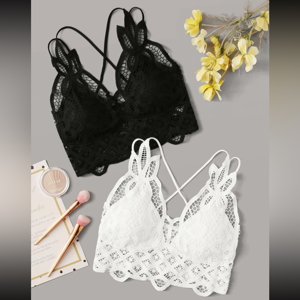2Pack Contrast Lace Bra Set